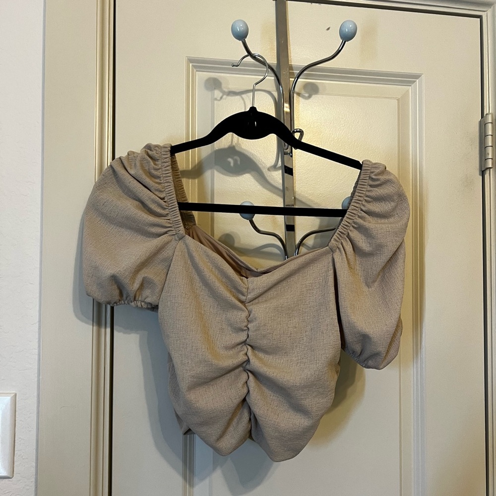H&M top, beige